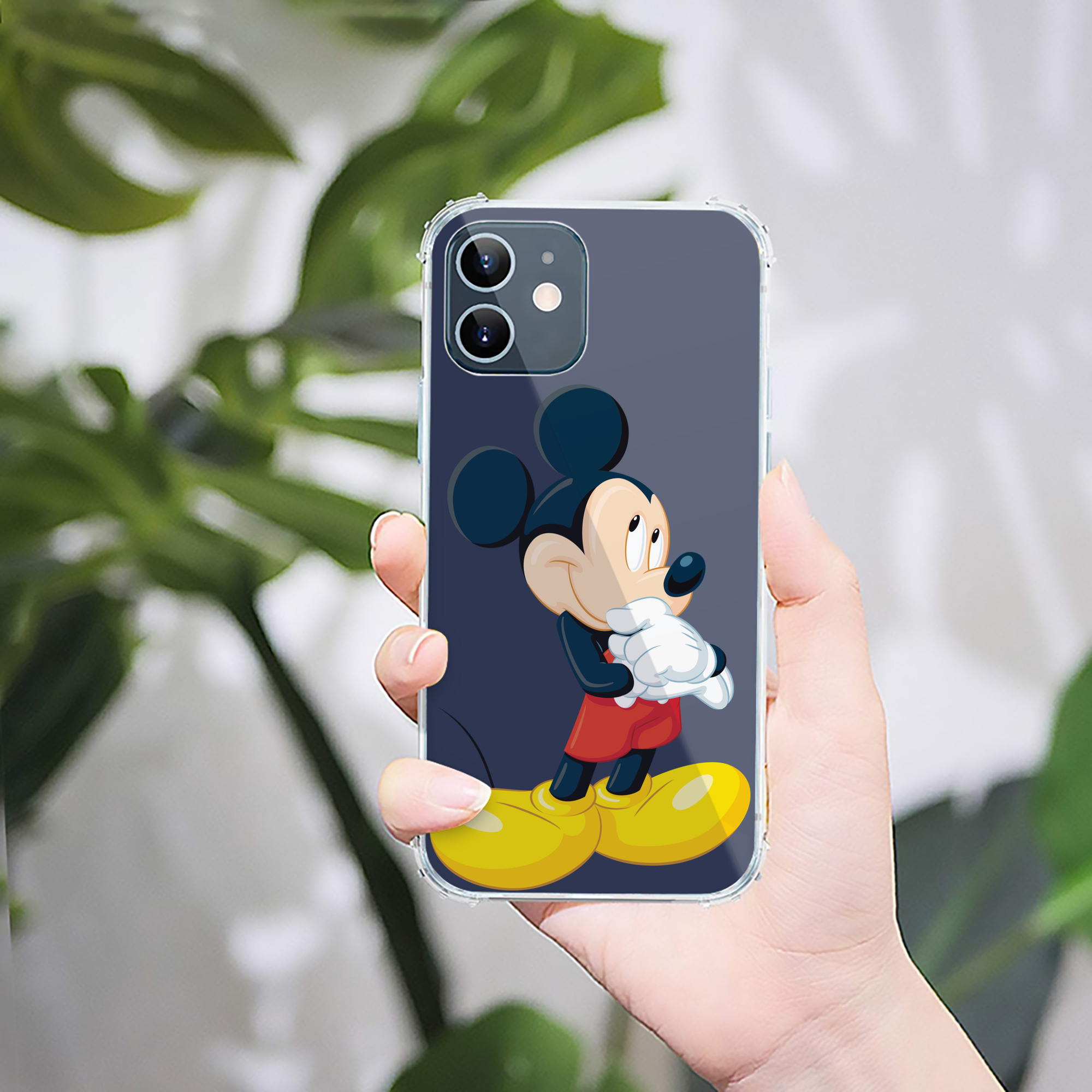 （画像用） ミッキーマウス Mickey Mouse 【iPhone 12シリーズ対応】透明スマホケース（クリアソフトケース）